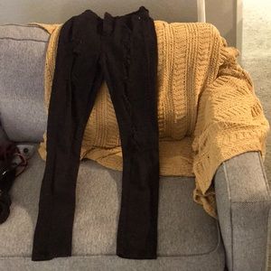 Black ripped jeans